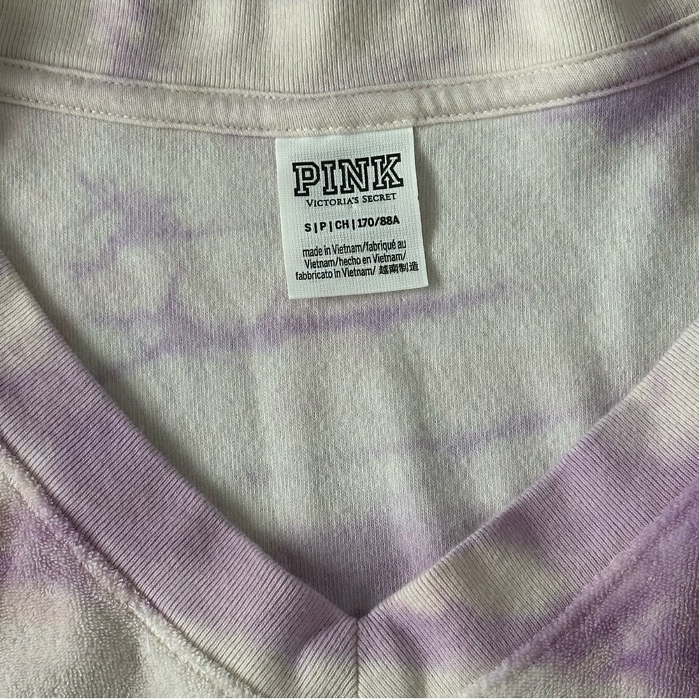Victoria's Secret PINK Varsity Terry V Neck Sweatshirts - Picture 4 of 16